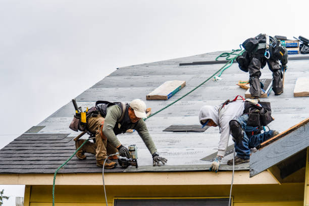 Professional Gutter Installation technician working in La Habra, CA